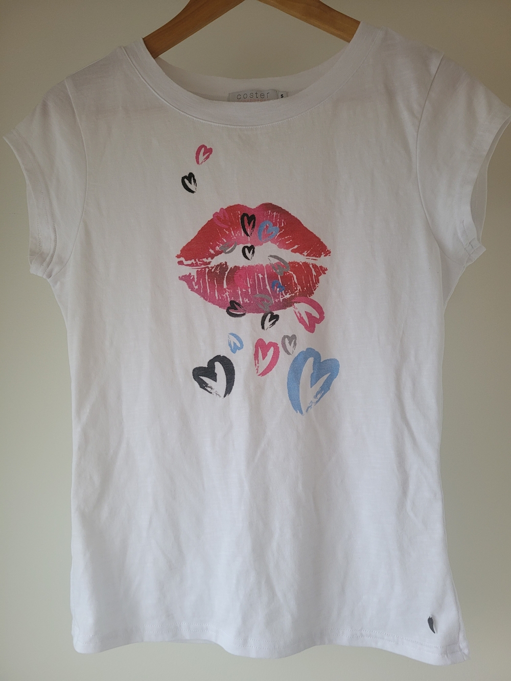 Coster Copenhagen White Graphic T-Shirt – Size S – Like New